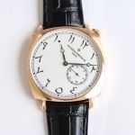 Vacheron Constantin Patrimony 40mm 2824 Movement Black/Brown Calfskin Leather Strap Watch